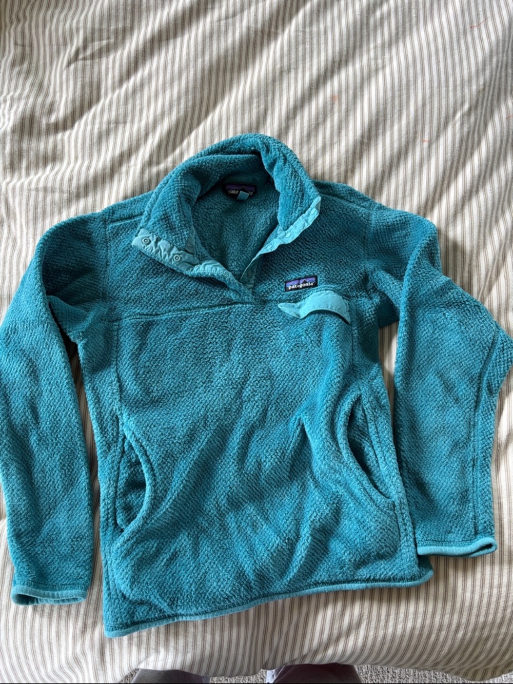 Patagonia Teal Blue Women's Fleece Snap-T Pullover